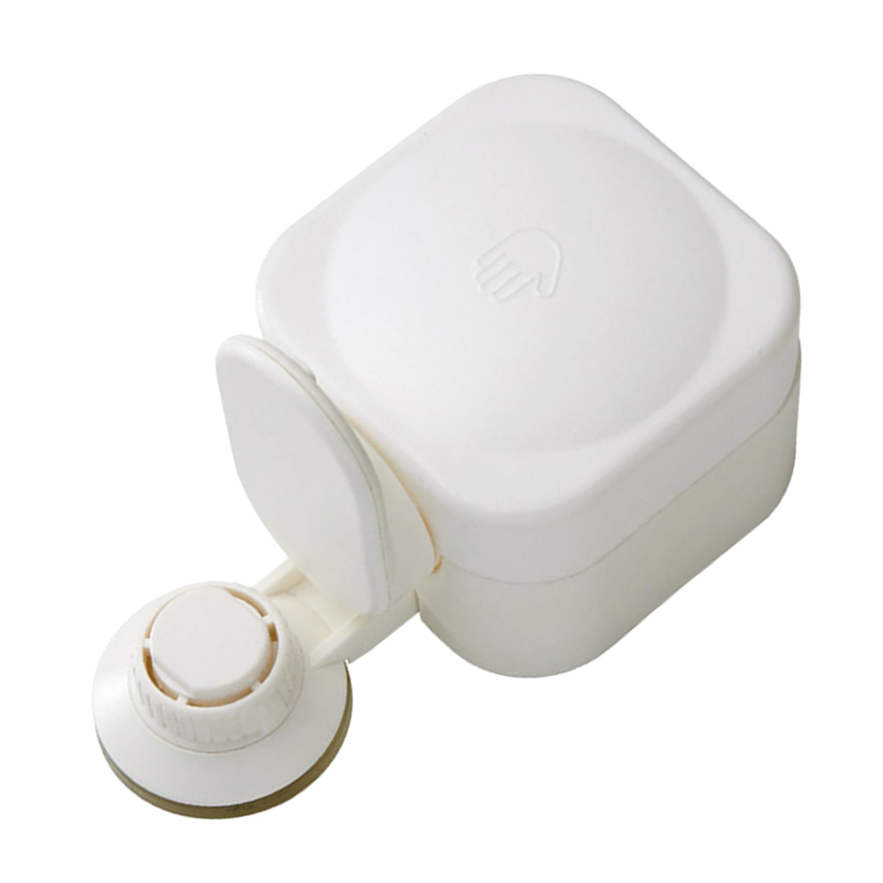 Dispensador de Jabón para Ducha de Baño Ventosa, Montaje en Pared sin Taladro, Plástico Abs de Color Claro, Manual Fácil de Presionar, Uso en Baño y Cocina, Diseño Compacto