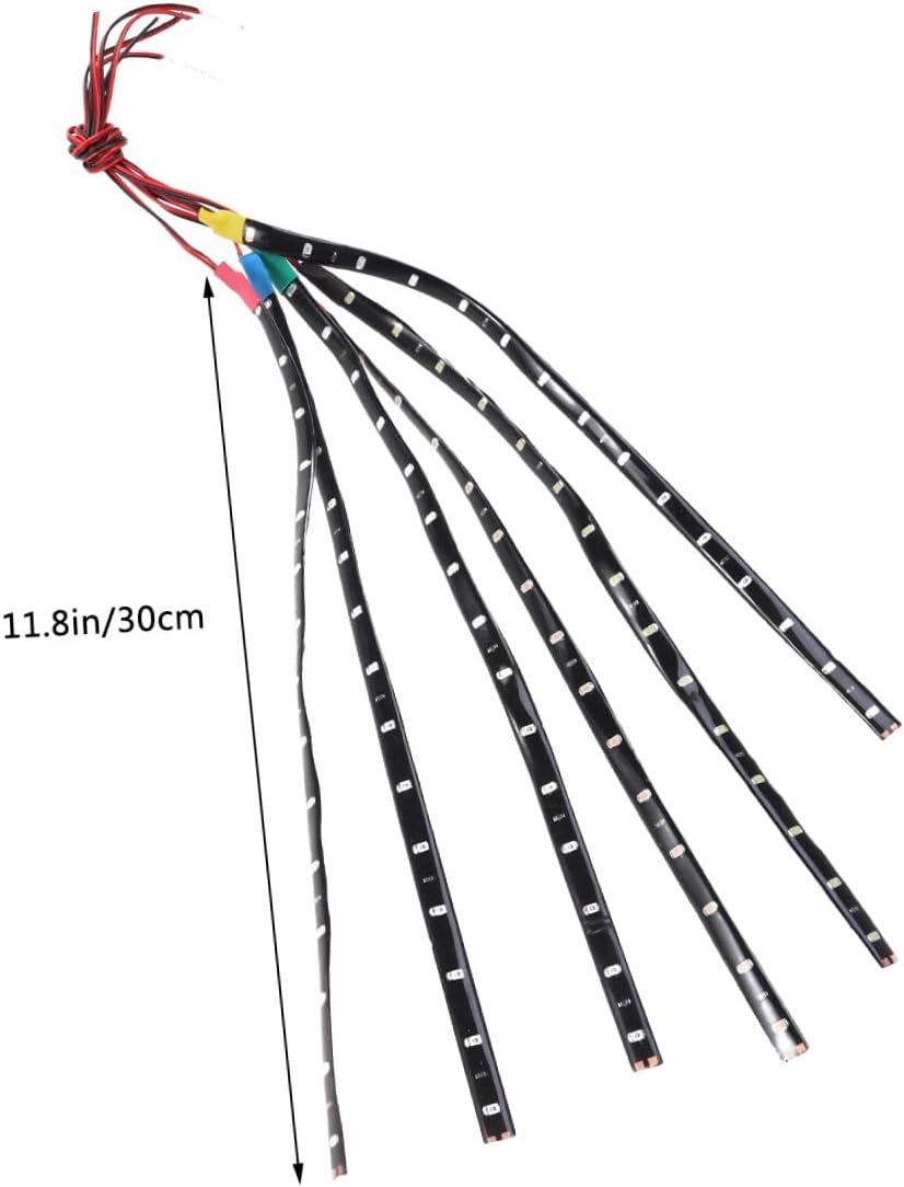 6pcs Flexible Led Car Rope Lights Led Strip Lights for Decoration for Doors Seats Energy Saving Low Consumption