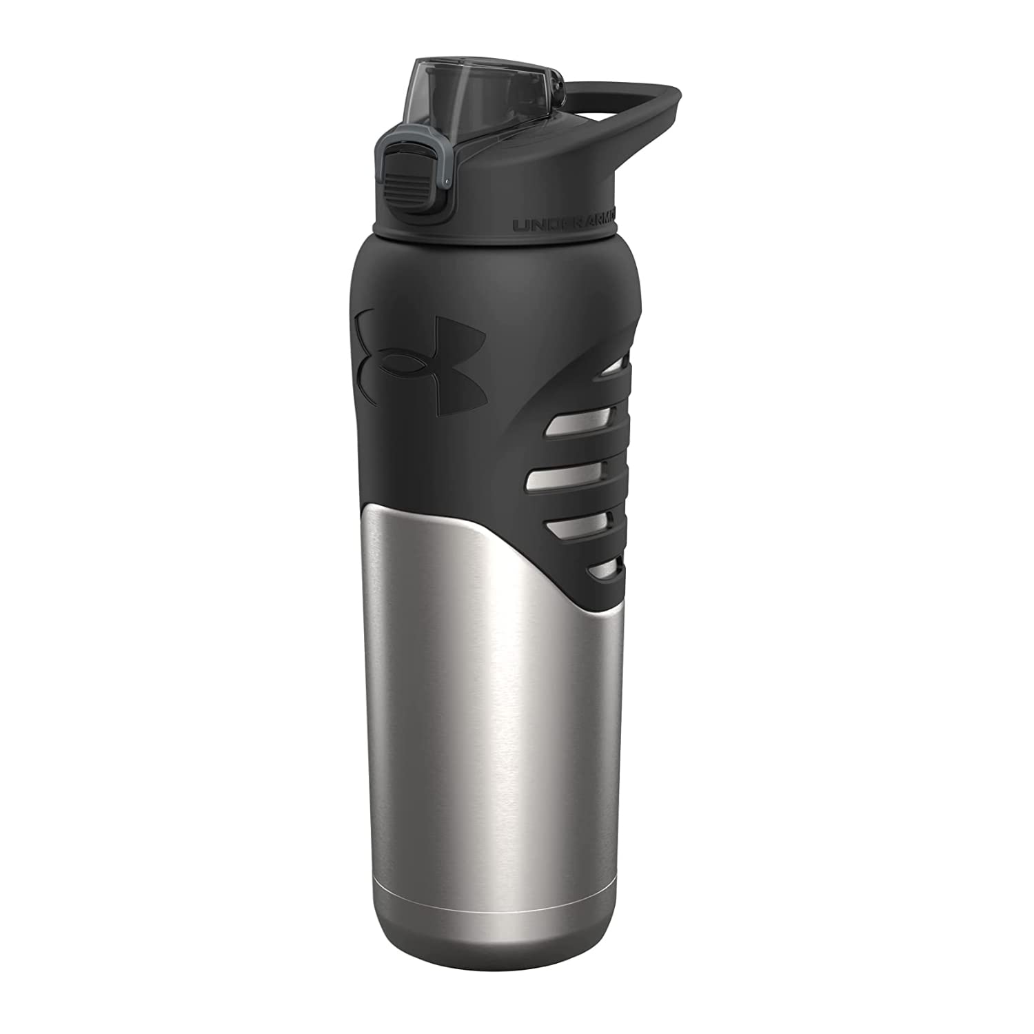 Under Armour 24Oz Stainless Steel Water Bottle, Insulated, Carabiner Easy Carry Hook, Leak Proof, Kids & Adults, All Sports, Gym