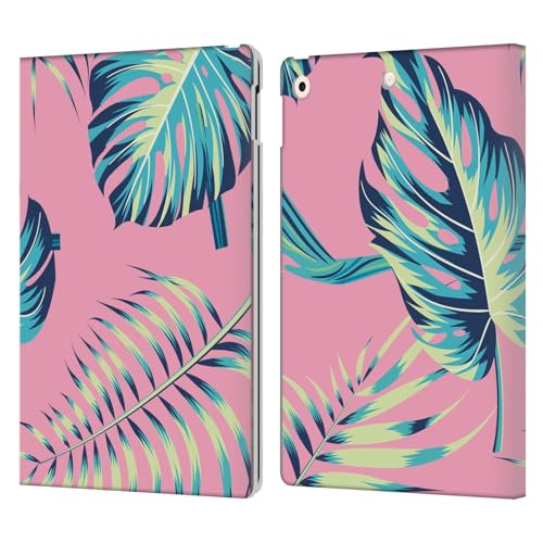 Étui en cuir iPad 10.2 sous licence Haroulita Rose Feuilles, finition premium durable