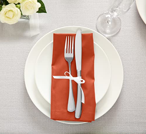 Utopia Kitchen Stoffservietten [12er Pack, Orange] 46x46 cm Waschbare Tischservietten für Hotel, Mittagessen, Restaurant, Hochzeiten… – Ansicht 4