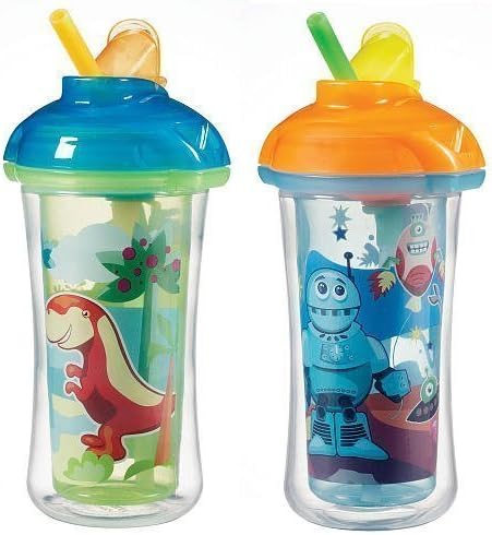 Munchkin Click Lock Insulated Straw Cup 10oz - 2pk (Boy)