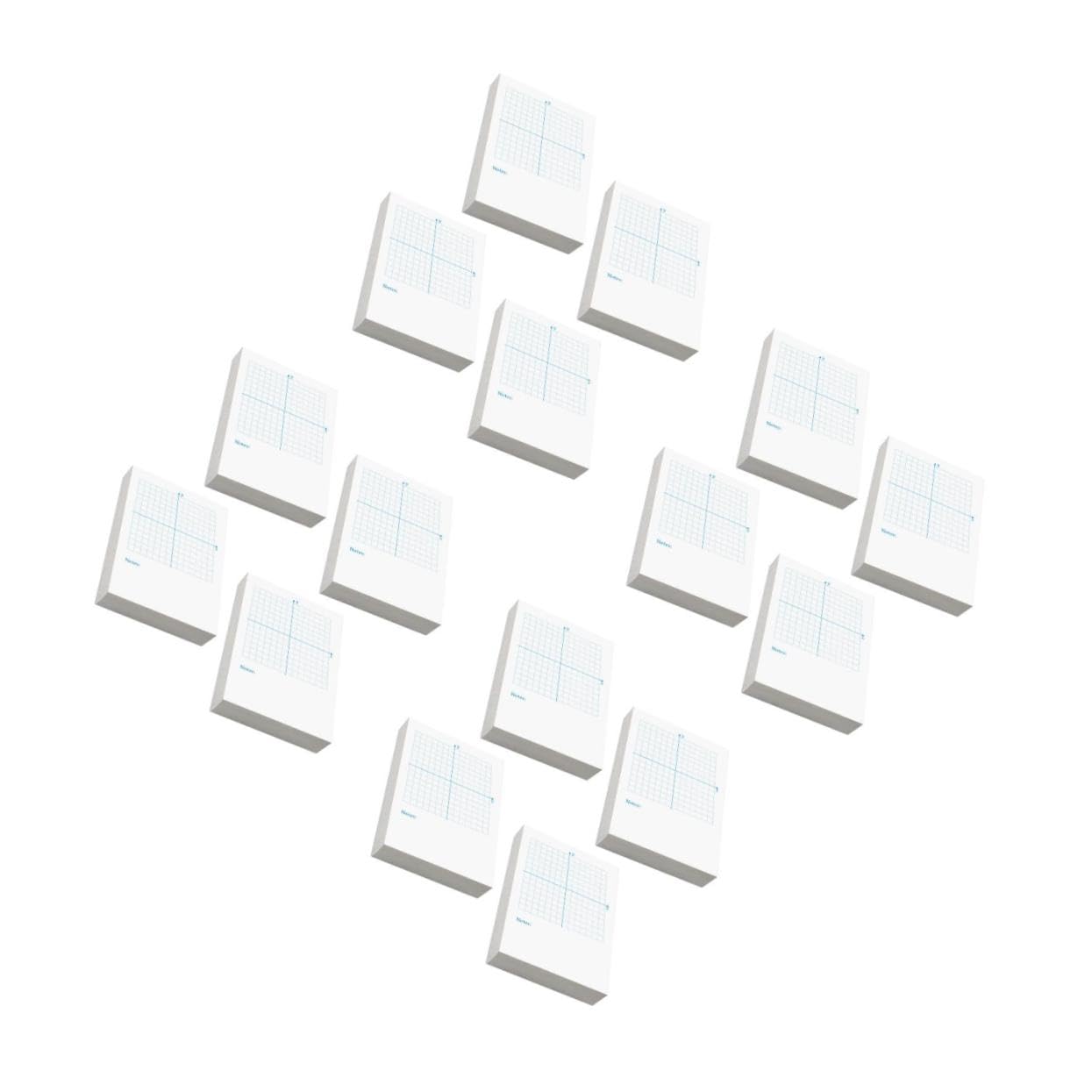 Uonlytech 4 Pezzi 4 Libro di esercizi di numeri matematica disegno alto Grafico punteggiato forniture matematiche carta millimetrata blocco di carta a griglia bianca
