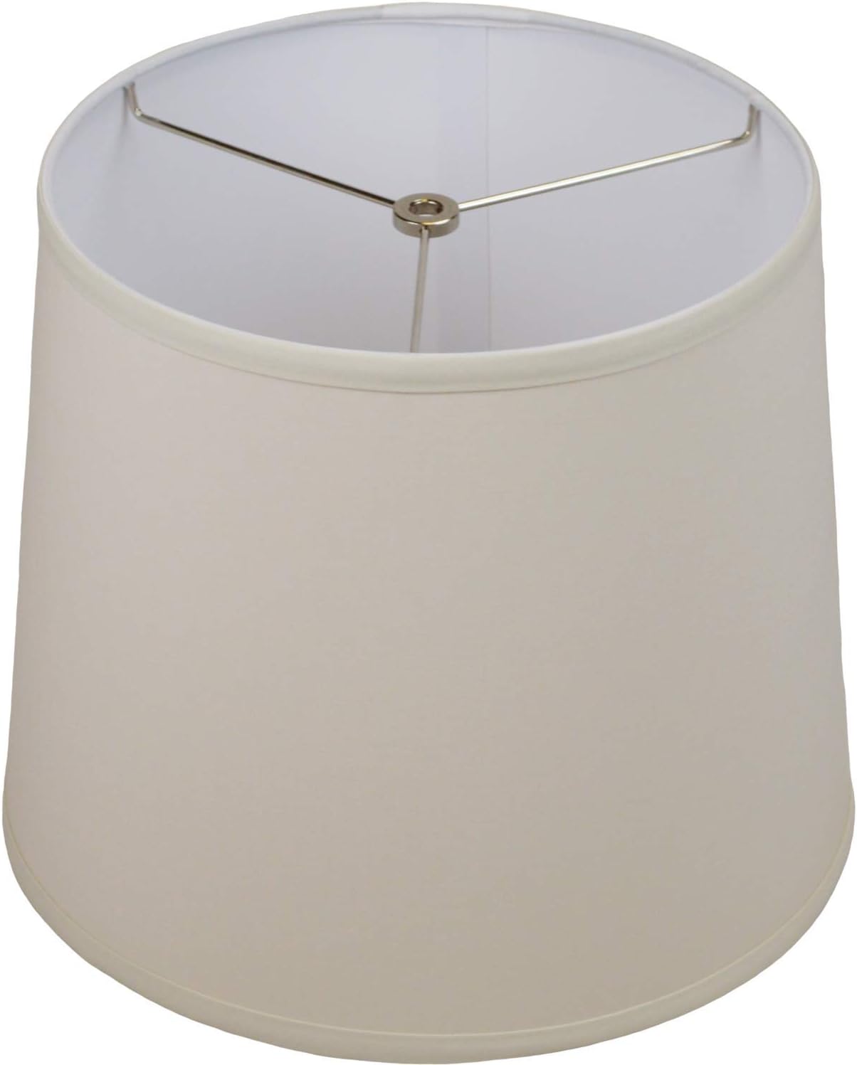 FenchelShades.com Lampshade 11" Top Diameter x 13" Bottom Diameter x 11" Slant Height with Washer (Spider) Attachment for Lamps with a Harp (Linen Ivory)