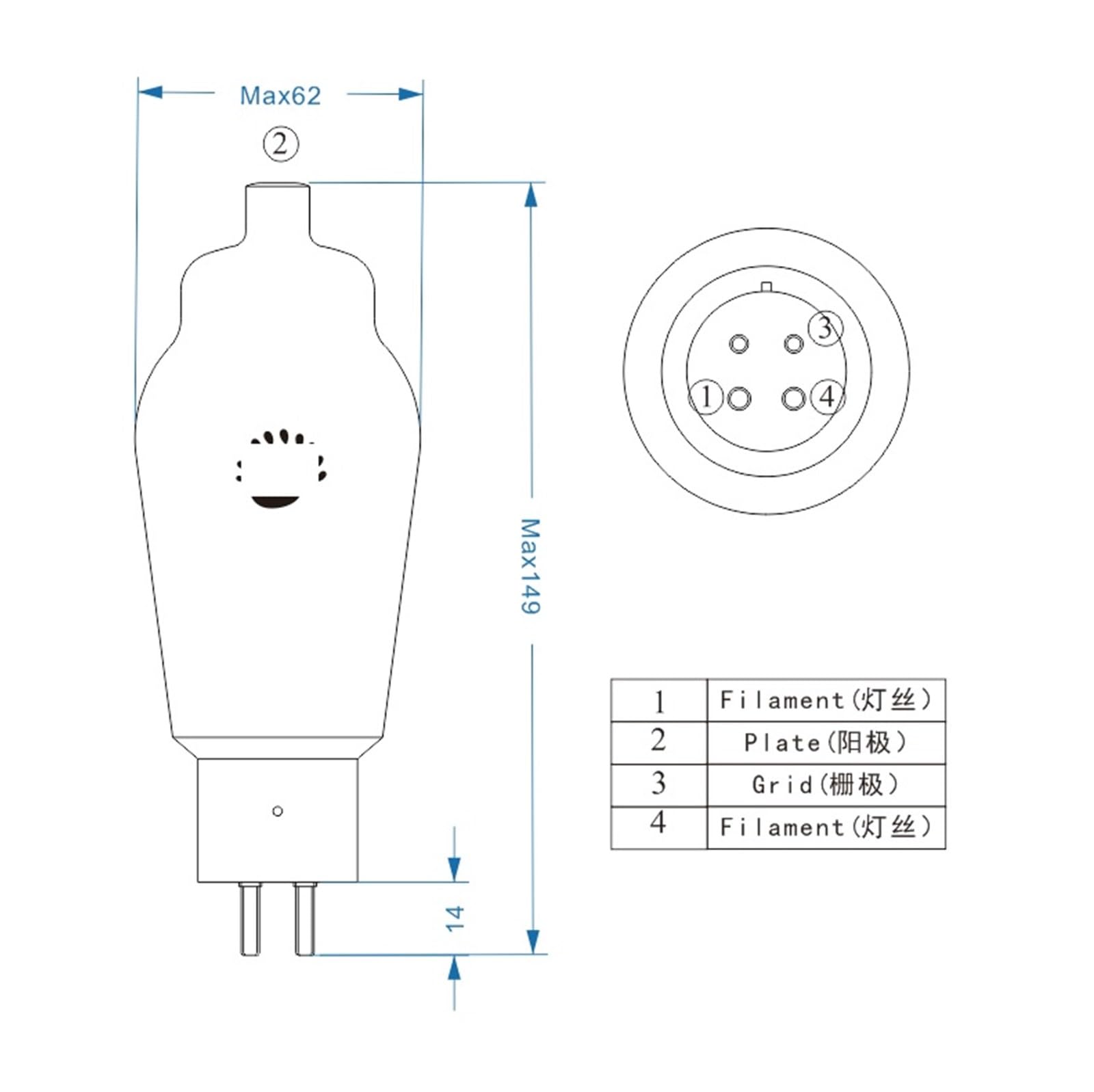 6922 Tube Replaces E88CC ECC88 6N116DJ8(4PCS)