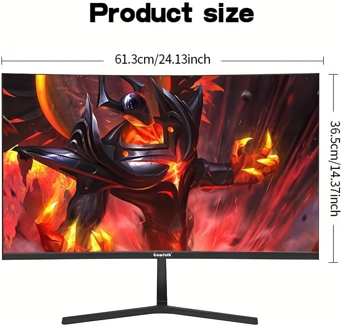 27 inch Curved Gaming Monitor,144Hz/180Hz PC Monitor Full HD 1080P, Frameless 1800R Computer Display with FreeSync & Eye-Care Technology, Wall Mountable, DP, HDMI Port (Black) 27 Inch FHD-180Hz Monitor image 3 of 10 B0DRP9FD6L