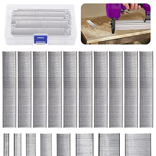 Swpeet 5000Pcs F30-1-1/5" Multi-Length Galvanized Brad Nails Straight Finishing Nails Kit, Gun Nails and Small Finishing Nails for Brad Nailer Gun - Multiple Sizes Available