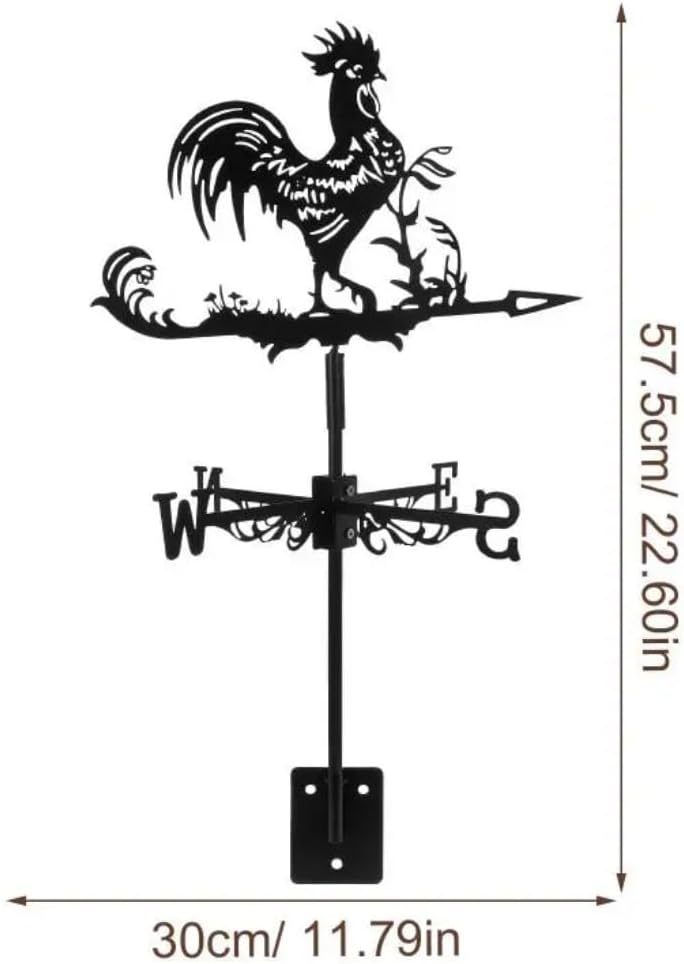 Stainless Steel Rooster Weathervane Weather Vane Yard Garden Barn Ornament Animal Style Kit Weather Vanes Roofs Farm Scene Decor (Little Donkey)