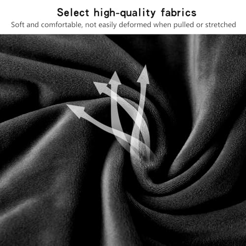 DEARBAG Hohe Dehnung Stuhlhussen 2er/4er Set Stretch Samt Stuhlhussen für Esszimmerstühle Schwingstühle Elastischer Stuhlbezug mit Armlehne Abnehmbare Bezüge für Esszimmer Wohnzimmer (Grau, 2PCS)