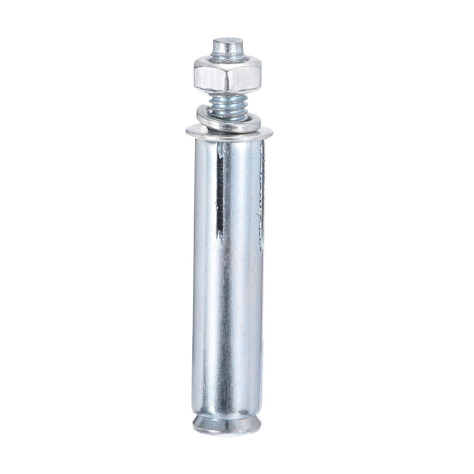 DTGN Tasselli esagonali da 1/4" x 2-1/4", confezione da 40, ideali per pareti in mattoni a secco in calcestruzzo, acciaio al carbonio, argento