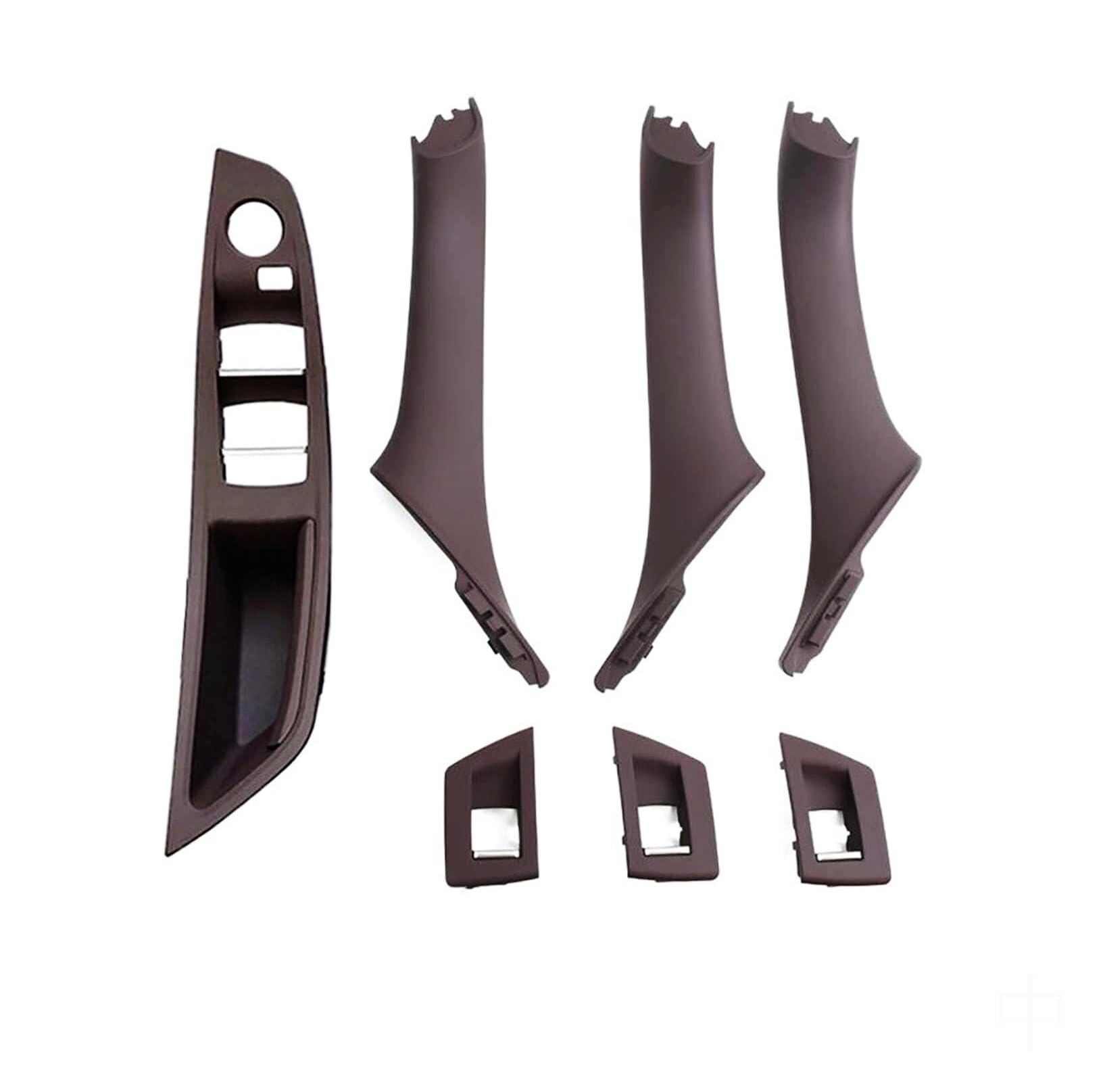 BLBNEZBZTY for BMW for F10 F11 F18 2010-2017 LHD Inner Door Handle Interior Door Handle Covers(Moka Lhd 6pcs)