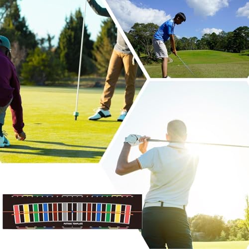 Tapis de golf d'intérieur et extérieur avec arc d'alignement pour le putting - 4