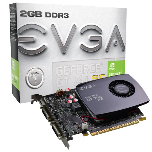 EVGA GeForce GT 740 Superclocked Single Slot 2GB DDR3 Graphics Cards 02G-P4-2742-KR-