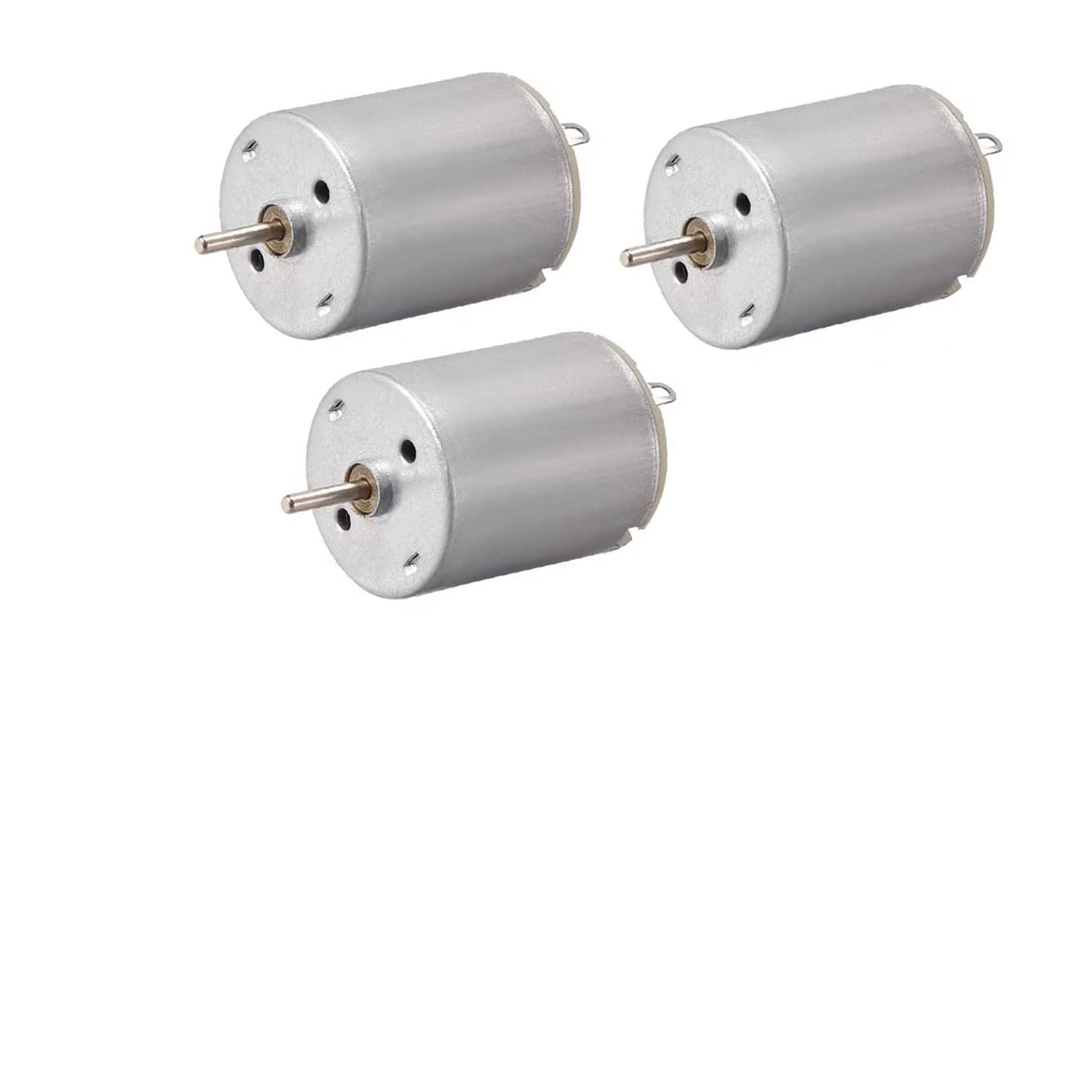 Lagogia1.5~5V 5000-10000RPM DC Speed Micro Electrical Motor 370 Mini Motor Round Shaft for RC Boat Airplane Toys Model DIY Toys - (3 PCS)