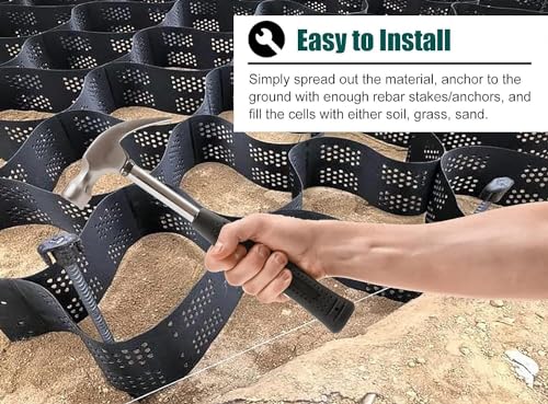 Grille de stabilisation du sol renforcée pour sécuriser un chemin étroit en pente