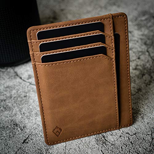 AKIELO-RFID-Blocking-Credit-Card-Holder-and-Gift-Box--Ultra-Slim-Wallet-for-Men--Minimalist-Card-Wallet-Bravo-Collection