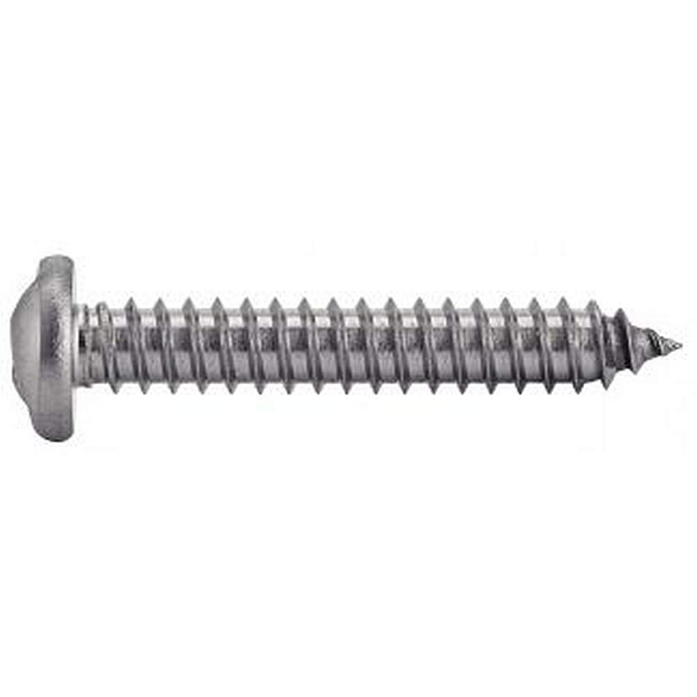 100 tornillos cilíndricos para chapa de seguridad One Way 6,3 x 38, acero inoxidable A2 DIN7981