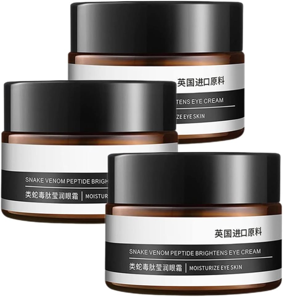 Barenkul Temporary Firming Eye Cream, Verfons Firming Eye Cream, Verfons Snake Venom Peptide Anti-wrinkle Eye Cream, for Remove Eye Bags/dark Circles/eye Wrinkles (3pcs)