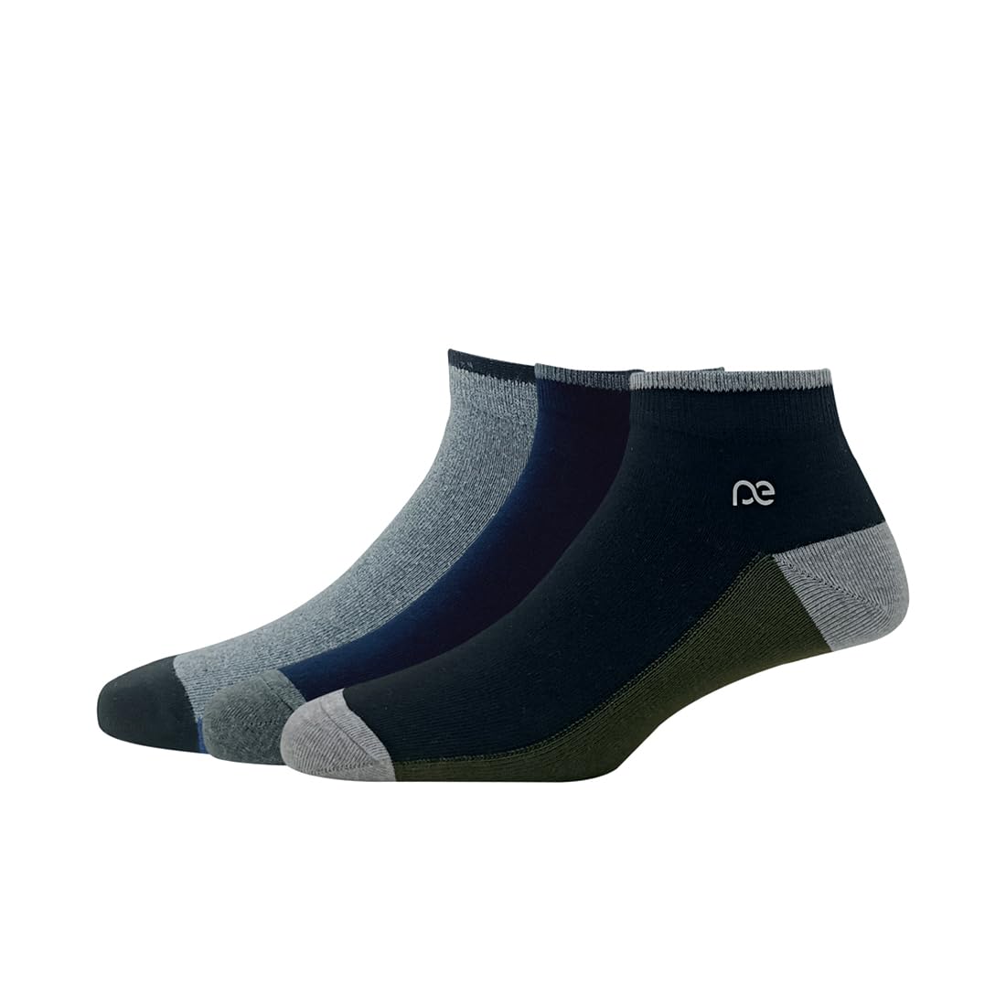 peter england Men's Cotton Ankle Length Socks -(Pack of 3) Anthra Melange, Navy, Black-picture-21