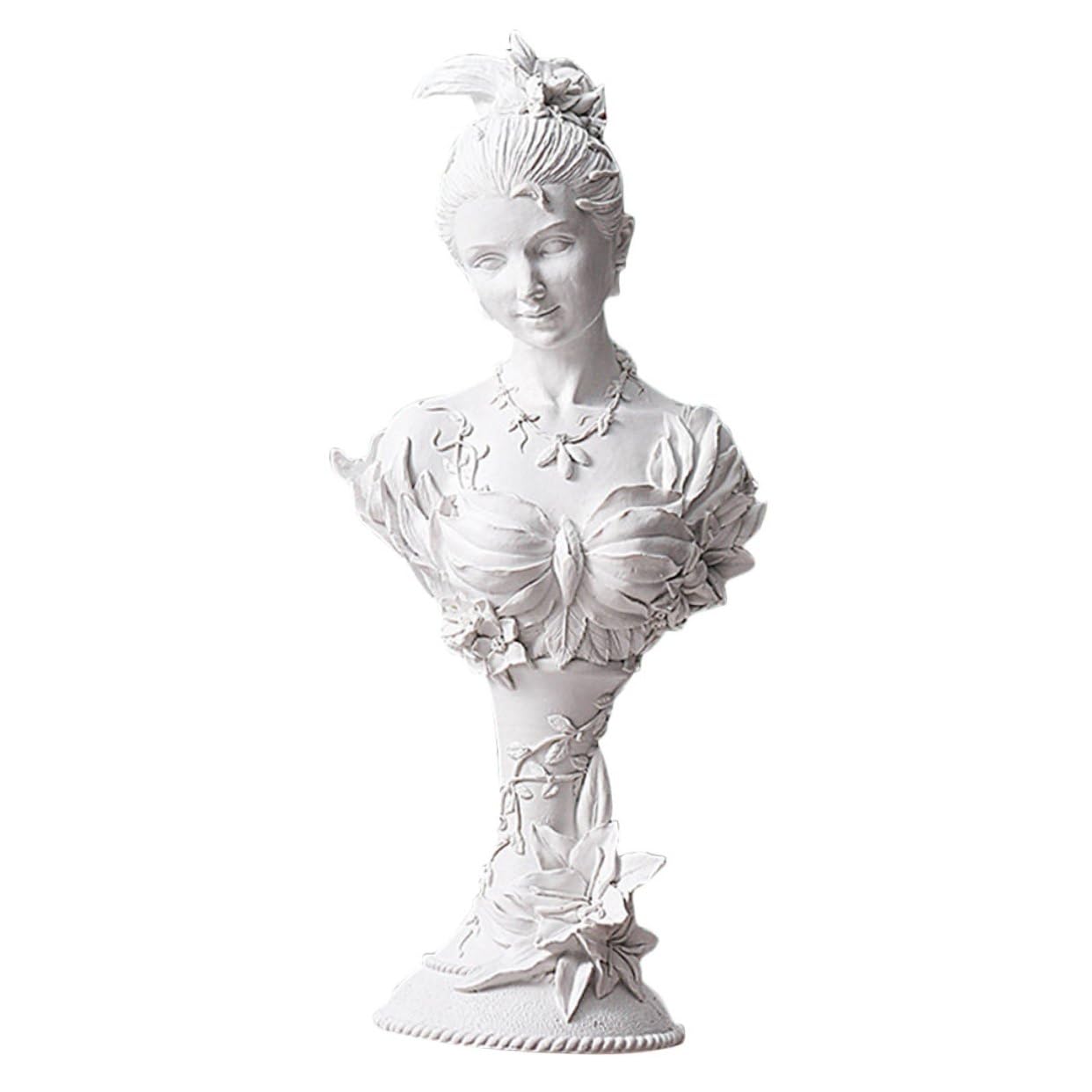 Statue résine femme pour décoration de jardin et bureau élégant