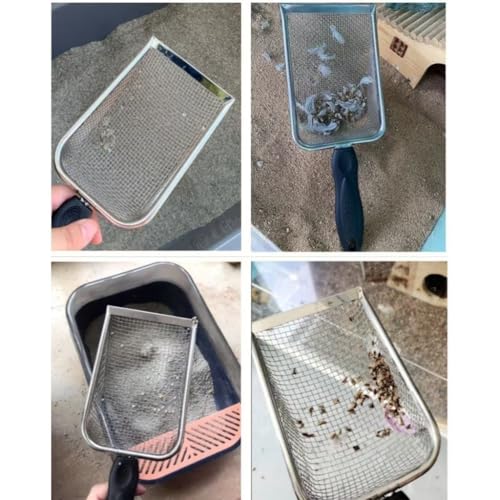 Ferramentas De Limpeza Para Animais De Estimação Pá De Aço Inoxidável Rede Areia Répteis Lagarto Tel