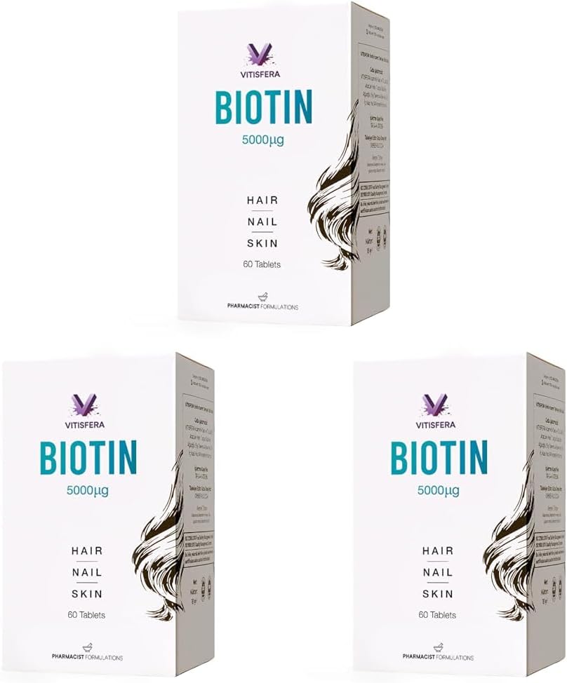 Vitisfera Biotin 5000 mcg 60 Tablet (3 paketi)