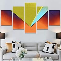 SIGNWIN 5 Panel Canvas Wall Art Solid Structures for Home Decorations Ready to Hang - 60