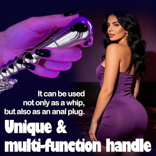 BDSM Whip with Metal Chain Flogger for Couples Bondage Gear - Image 3