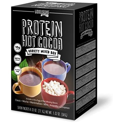 Protein Hot Chocolate, 15g Protein, Variety Pack, Keto Hot Chocolate Mix, Low Carb Hot Cocoa, Includes Up To 4 Different Flavors, Instant Hot Coco (3 Boxes) Cover