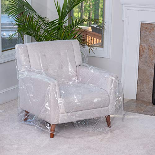 Besti Plastic Recliner Armchair Cover For Pets - Chair Protection From Dog And Cat Pee, Fur, Hair, Bite, Scratch - Heavy-Duty Thick Clear Furniture Cushion Slipcover - Waterproof Vinyl Seat Protector #TOP3