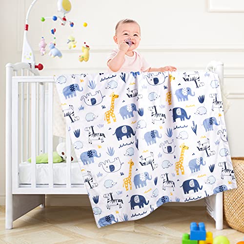 Homritar Baby Blanket For Boys And Girls Soft Minky With Double Layer Dotted Backing, Cute Woodland Animals Printed 30 X 40 Inch Receiving Blanket #TOP5