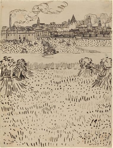 Tableau Impressions d'art Mural la moisson Vincent Van Gogh poster vintage déco 60x90