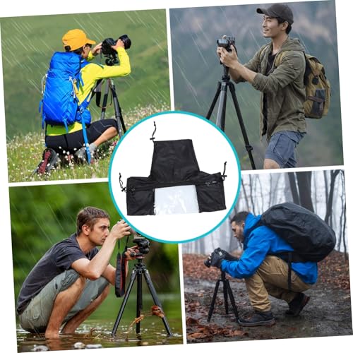 Funda para cámara réflex de tejido negro UKCOCO protectora contra lluvia 3