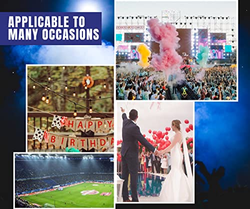 Pack of 2 Party Ring Pull Handheld Daytime Smoke Grenades for Gender Reveal Paintball, Weddings, Photoshoots & Special Effects, Blue and Pink - Image 6