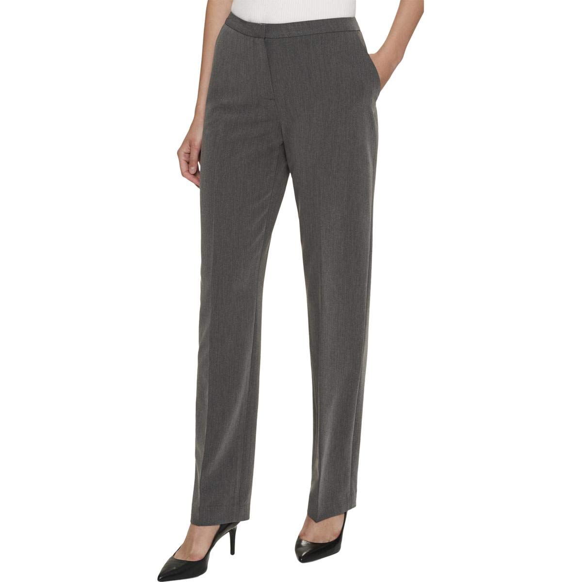 Tommy Hilfiger Womens Classic Straight-Leg Pants 6 Granite