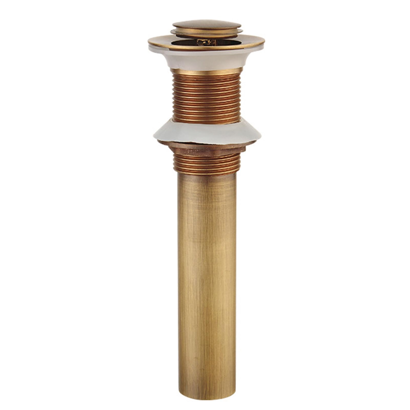 Tubo di scarico per lavello pop-up Tappo di scarico pop-up per lavello con troppopieno in ottone, multicolore, varie dimensioni (Small Bounce)