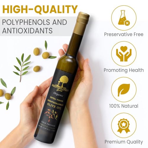 Mediterranean Gold Organic Olive Oil Extra Virgin - First 100% Nature-Made Cold Pressed thumb #2