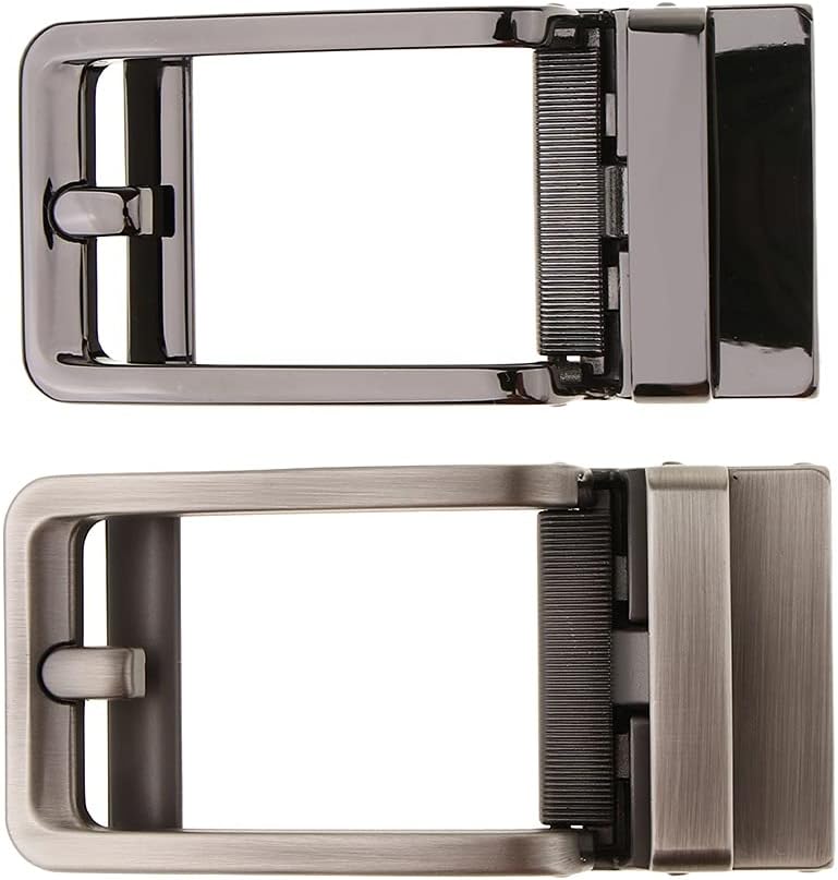 Business Mens Retro Leather Belt Ratchet Automatic Alloy Buckle Replacement