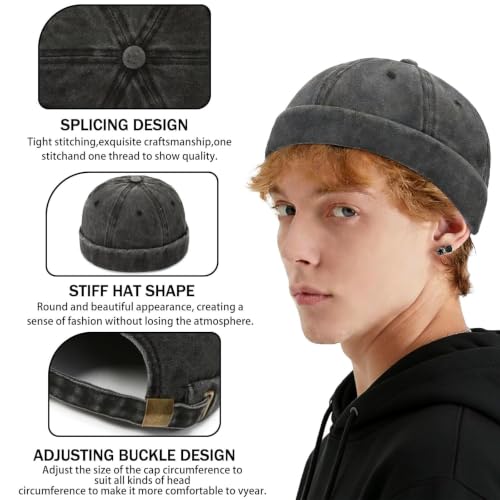 BharatBazaar Men's Grey Fisherman Beanie - Image 4