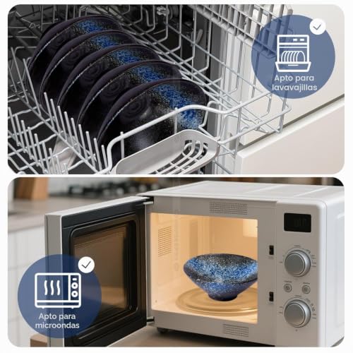 Miniatura 3 de Bbwell Juego De 2 Cuencos De Ramen, Ramen Bowl De Cerámica De 1000ml,Cuencos De Cerámica,Ramen Bowl Japonés De Cocina De Sopa De Porcelana Ensaladeras Para Pho Y Tazón De Sushi Para Lavavajillas