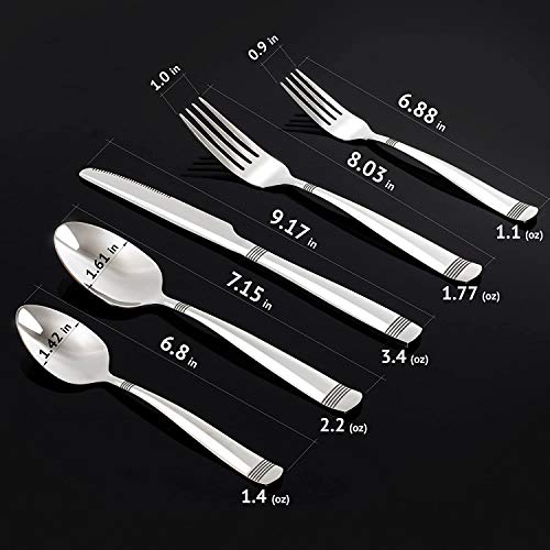 Stainless Steel Flatware - Silverware Set For 4-20 Piece Cutlery Set - 18/10 Flatware Set - Silverwear Set - Dinnerware Stainless Steel Flatware Set - Spoons And Forks Set Stainless Steel #TOP2