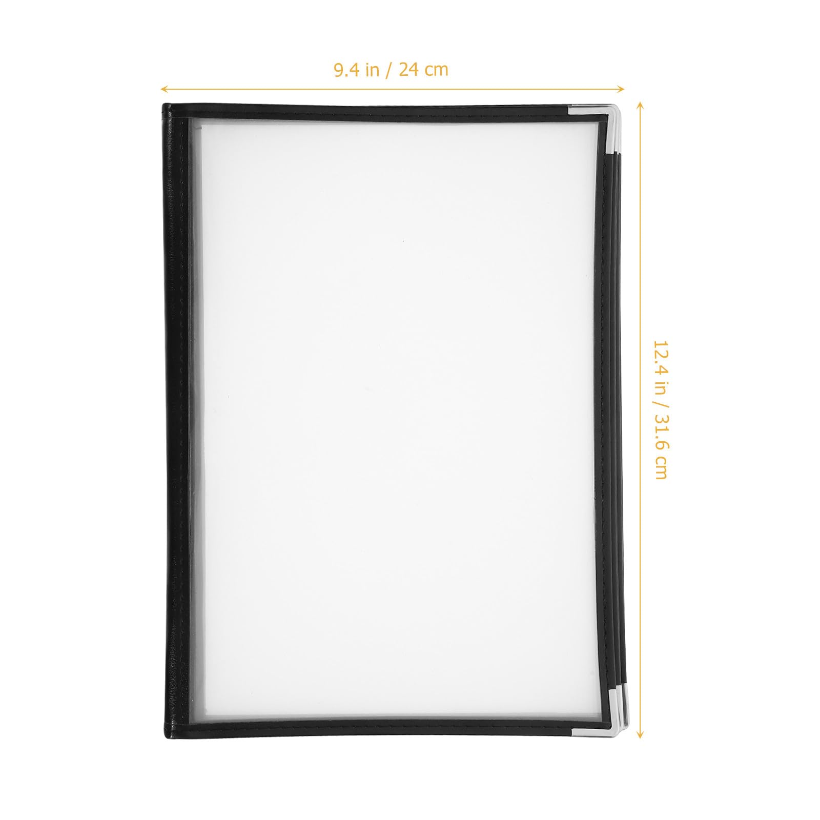 Yardenfun Portamenús de Plástico Blanco para Restaurante y Cafetería 6 Páginas y Diseño Moderno, Resistente y Versátil para Listas de Vinos y Menús
