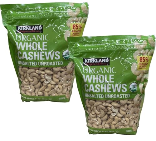 Kirkland Signatures Organic Whole Cashews Unsalted Unroasted - 2 Lb 8 Oz (2 Pack) image 4