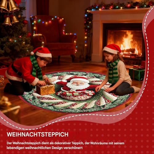 Alfombras navideñas para interiores de salón y dormitorio con efecto 3D 3