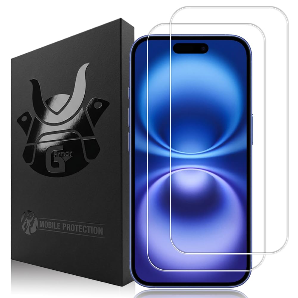 2 Pack Glass Screen Protector for iPhone 16 Plus