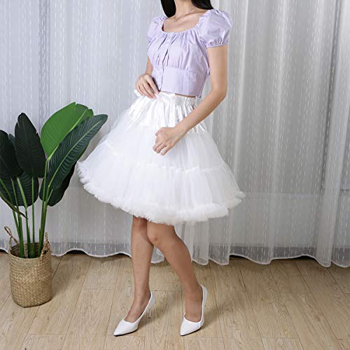 Image of Tutu Skirt as Well as Petticoat above Knee Underskirt Tulle Crinoline slip