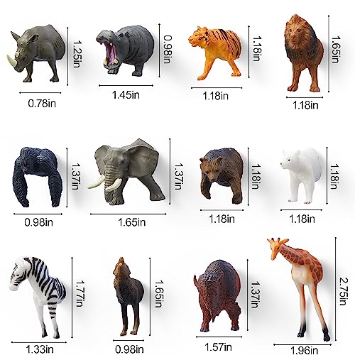 12 imanes decorativos de animales salvajes para frigorífico miniatura 2