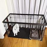 YIXIN2013SHOP Hundekisten/Zwinger Dog Cage Kennel mit WC Kleine und mittlere Haustier Hund Innen Dog House Haustierkäfig