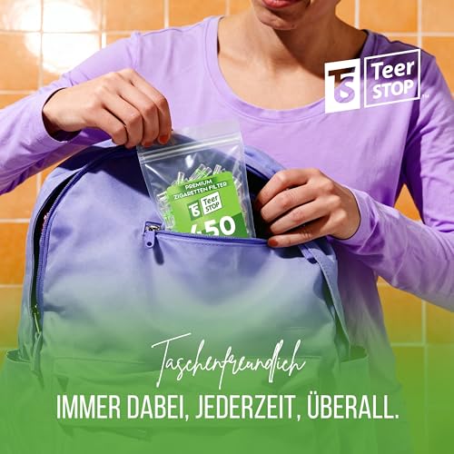 TS Teer Stop Premium Zigarettenfilter 8mm – 450 Stück, Mikrofilter Aufsatz für Fertig- & Selbstgedrehte Zigaretten, Wiederverwendbares Kunststoff-Mundstück für Standard-Zigaretten