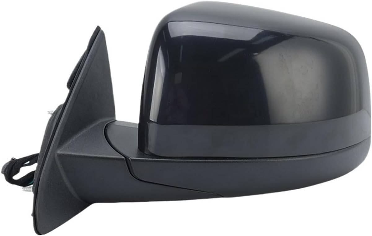 5 Wires Rearview Mirror Assembly Compatible For Jeep for Grand for Cherokee WK 2011-2021 Rough Black Manual Folding Heated Side Mirror Accessories(1pc left) (1pc right)